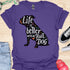 Life is better with a bulldog - V9 - Artistic Inset T-Shirt